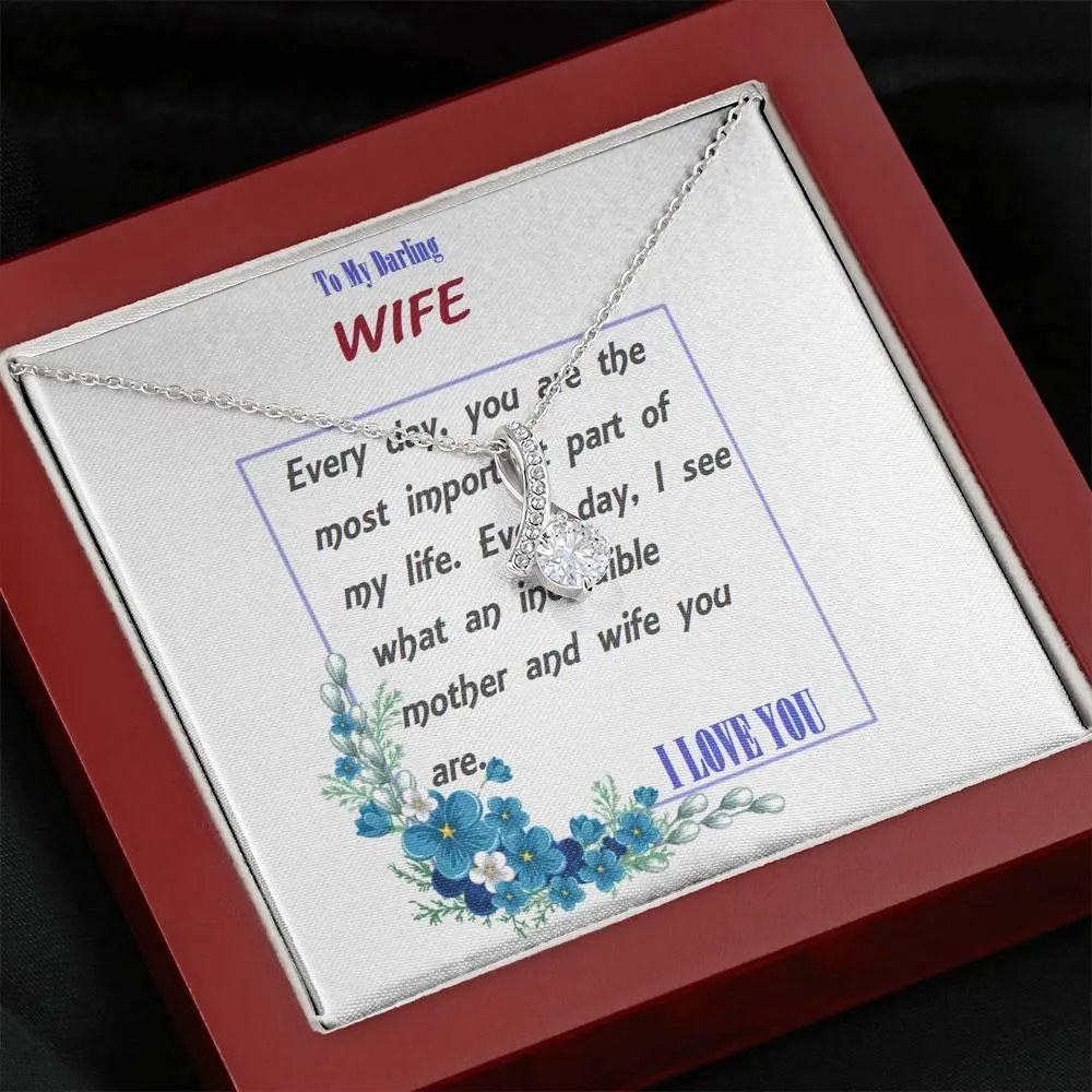 ALLURING BEAUTY Necklace, Wife Gift, Christmas, Soulmate Necklace, Message Card
