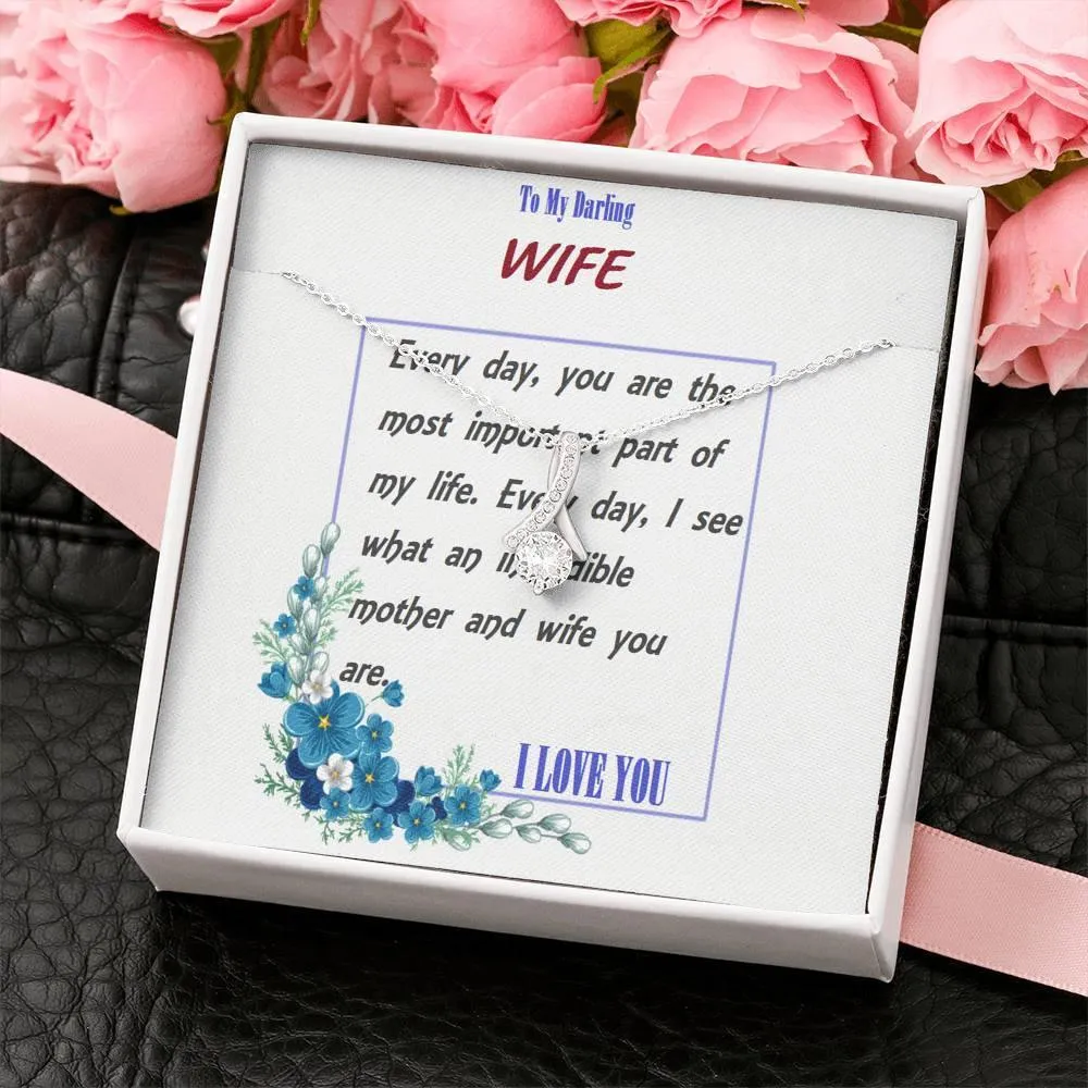 ALLURING BEAUTY Necklace, Wife Gift, Christmas, Soulmate Necklace, Message Card