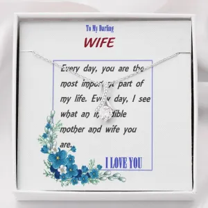 ALLURING BEAUTY Necklace, Wife Gift, Christmas, Soulmate Necklace, Message Card