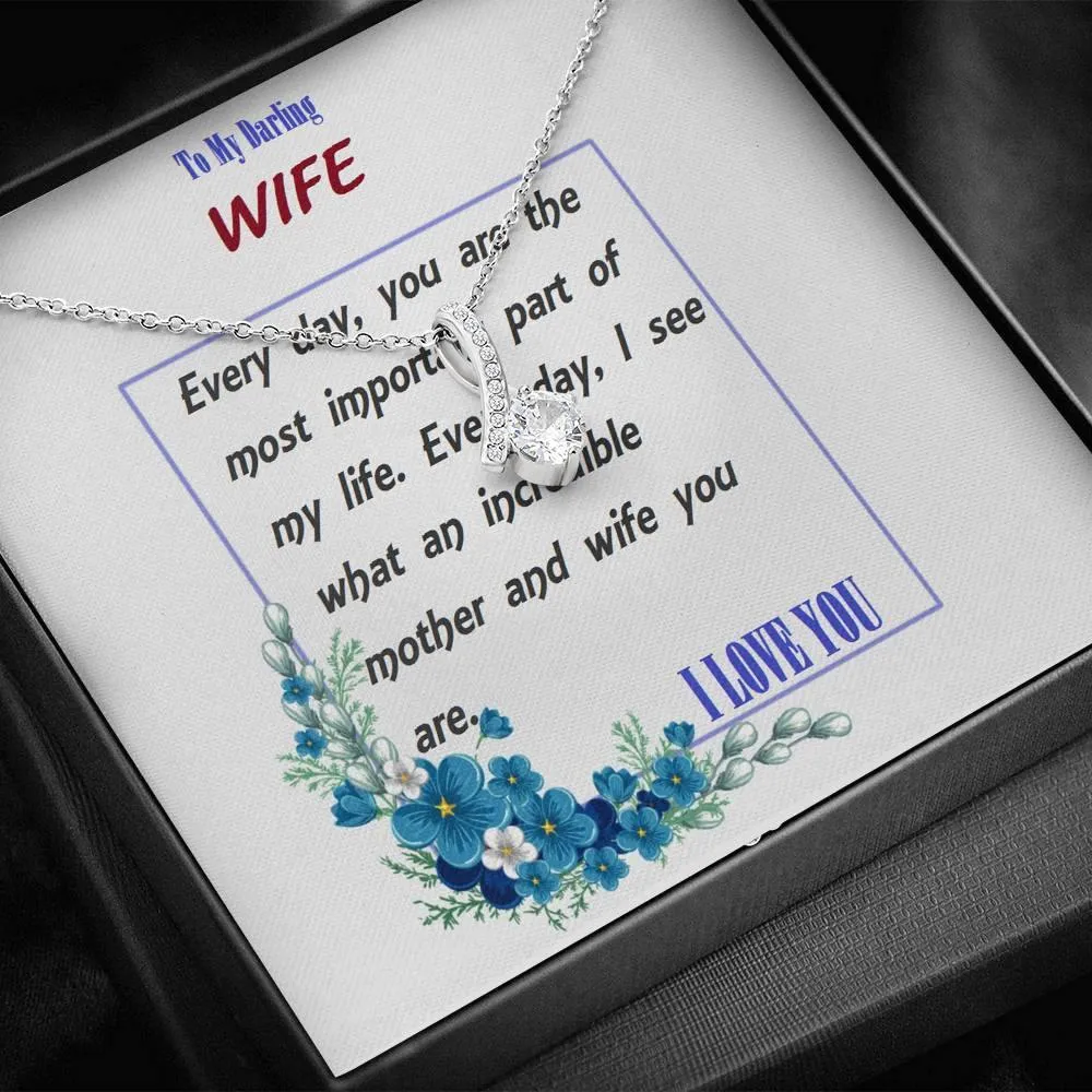 ALLURING BEAUTY Necklace, Wife Gift, Christmas, Soulmate Necklace, Message Card