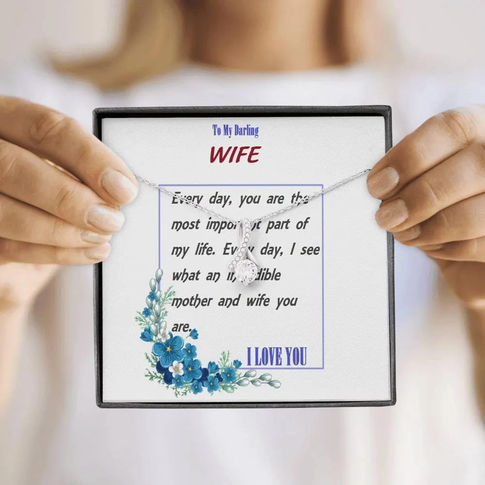 ALLURING BEAUTY Necklace, Wife Gift, Christmas, Soulmate Necklace, Message Card