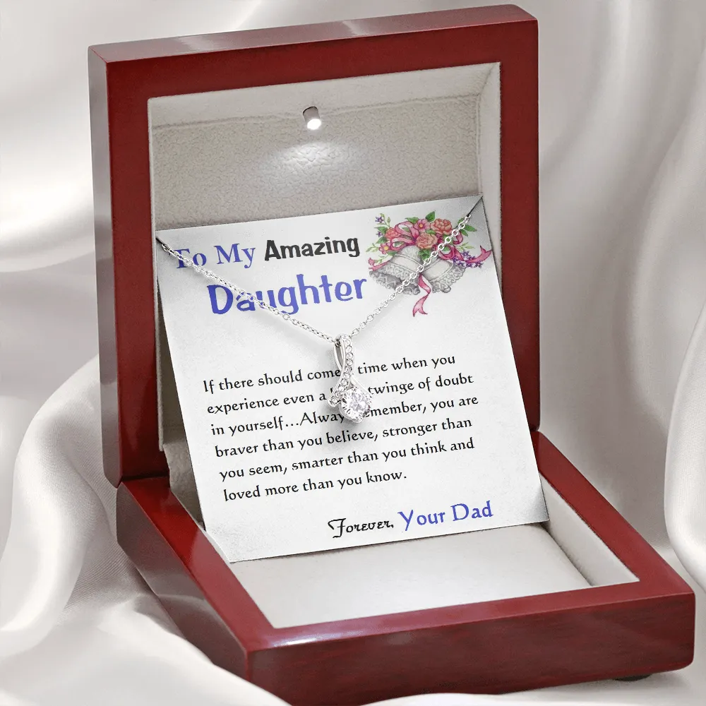 ALLURING Necklace, For Her, Custom Message Card