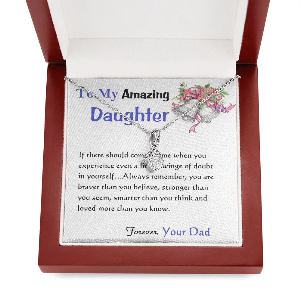 ALLURING Necklace, For Her, Custom Message Card