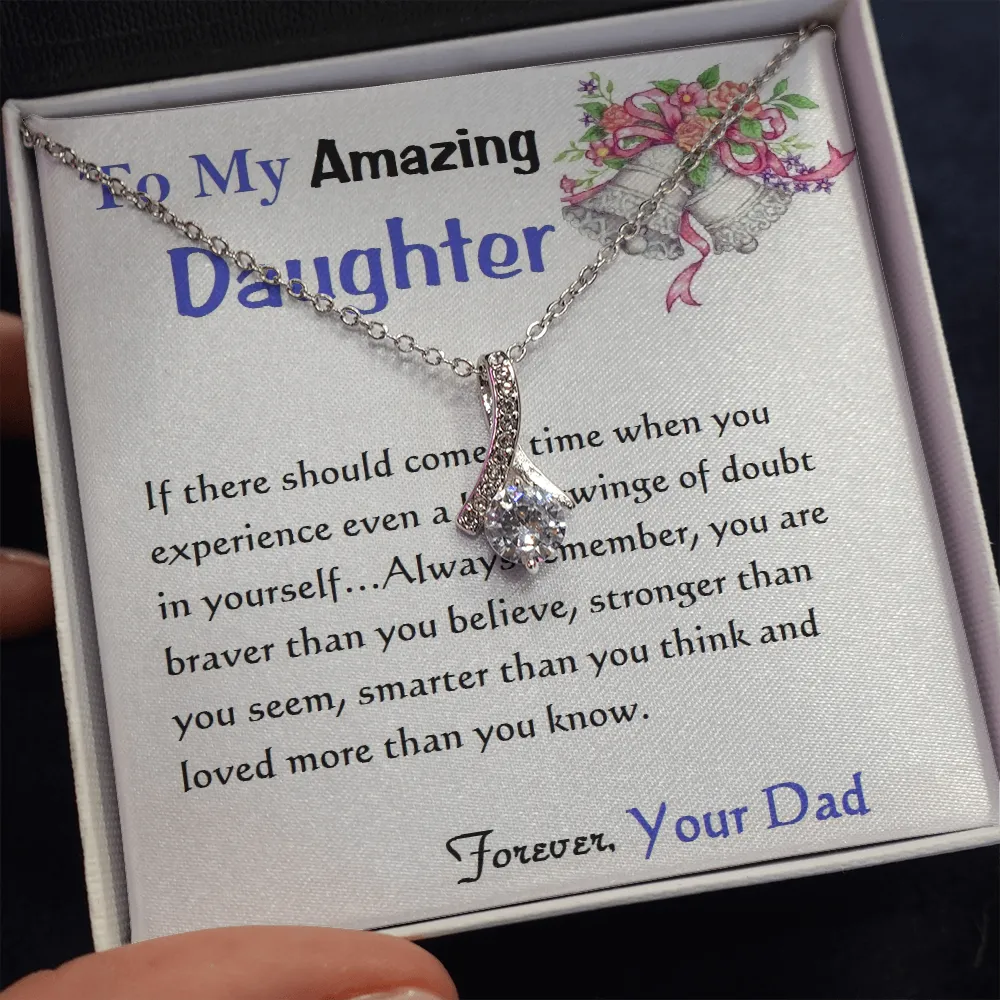 ALLURING Necklace, For Her, Custom Message Card