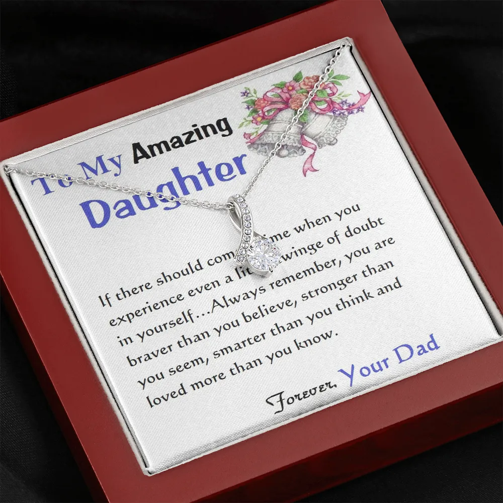 ALLURING Necklace, For Her, Custom Message Card