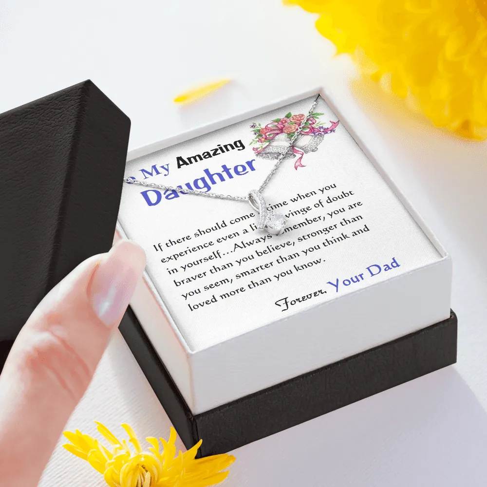 ALLURING Necklace, For Her, Custom Message Card