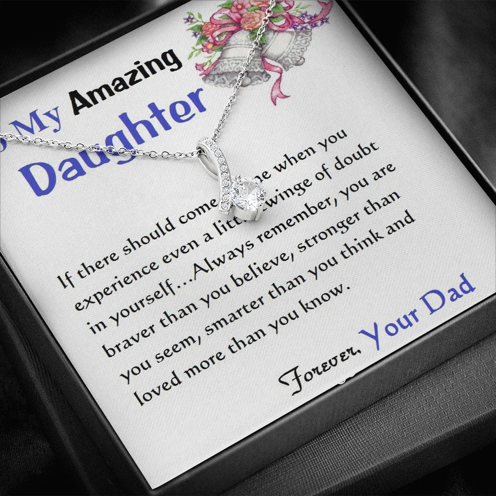 ALLURING Necklace, For Her, Custom Message Card