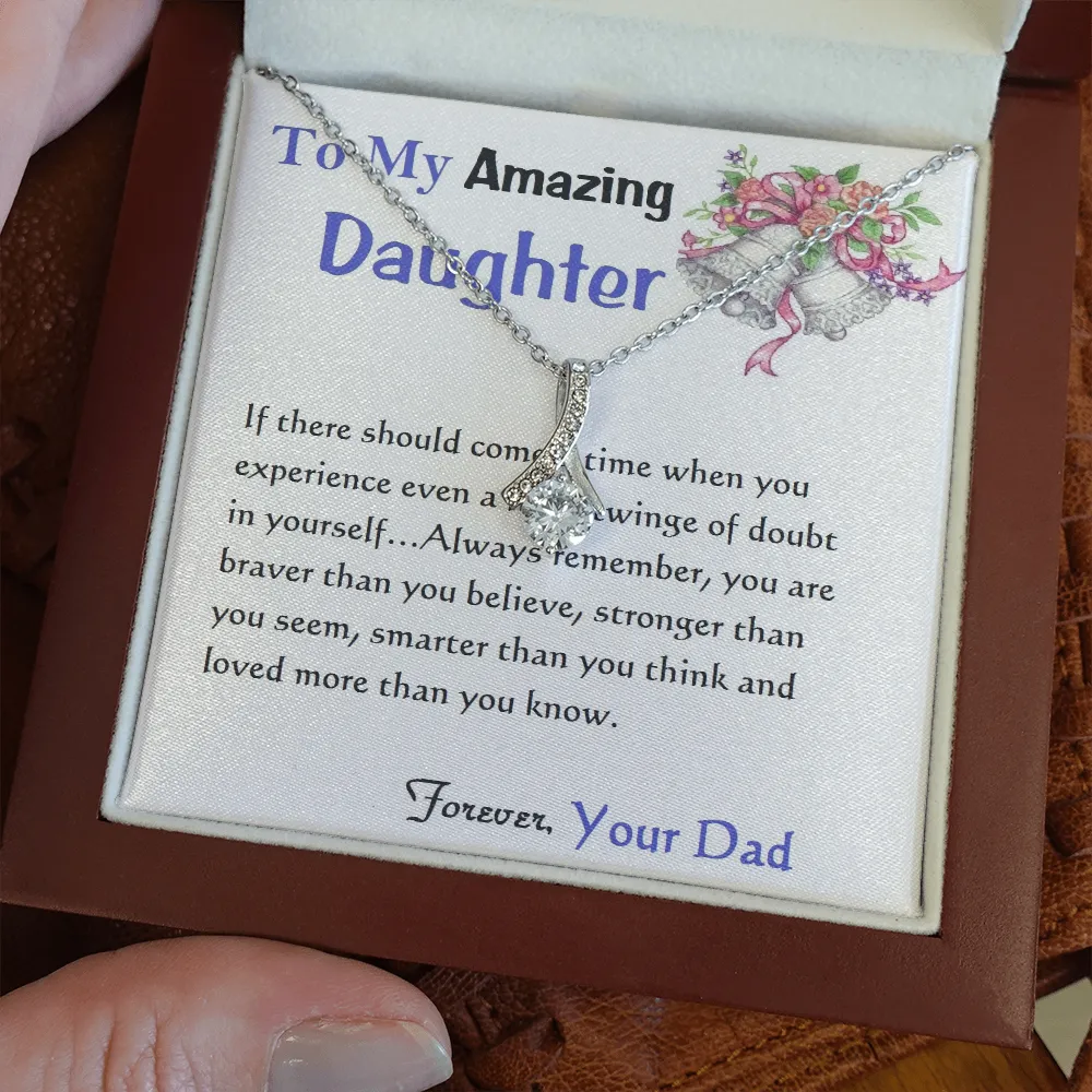 ALLURING Necklace, For Her, Custom Message Card