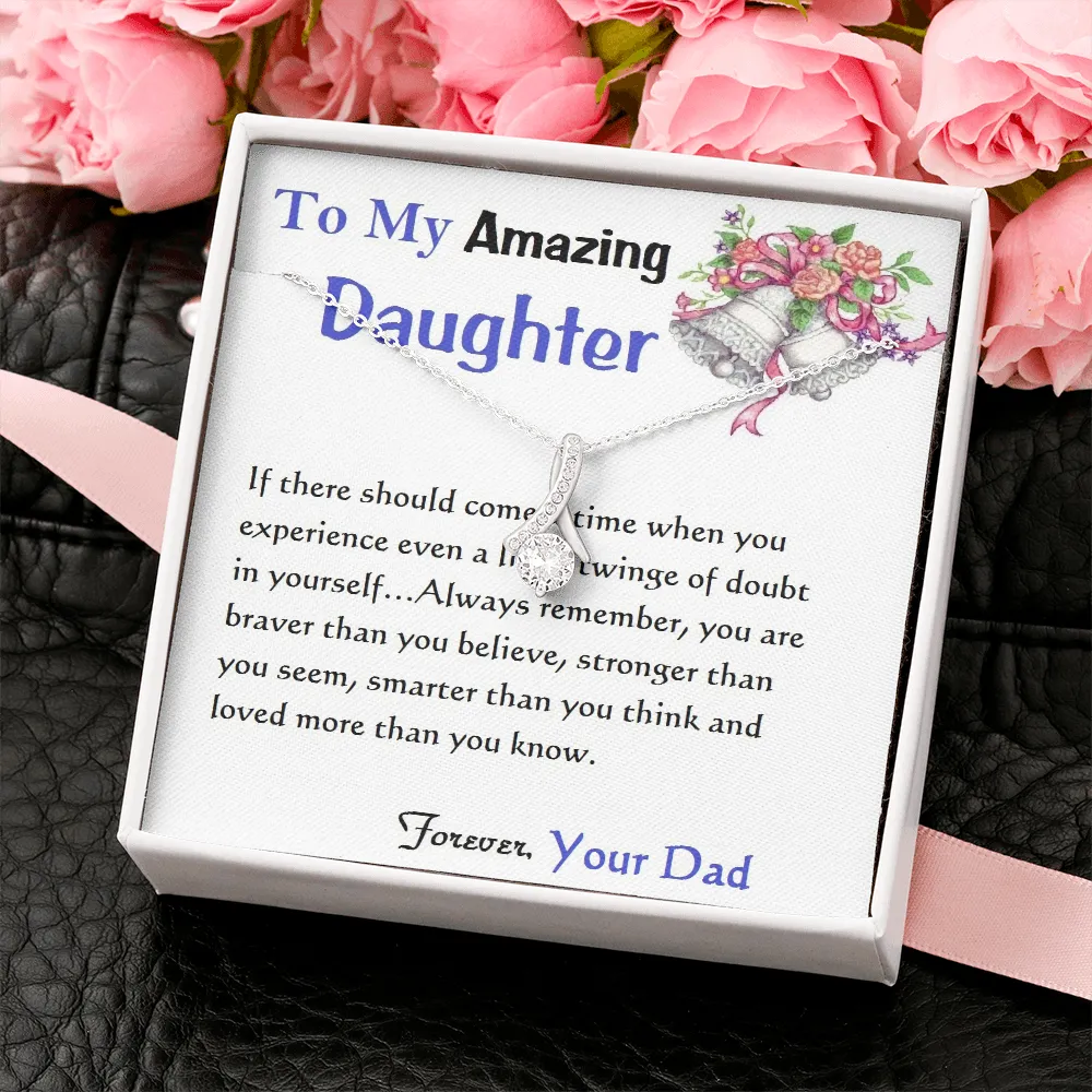 ALLURING Necklace, For Her, Custom Message Card