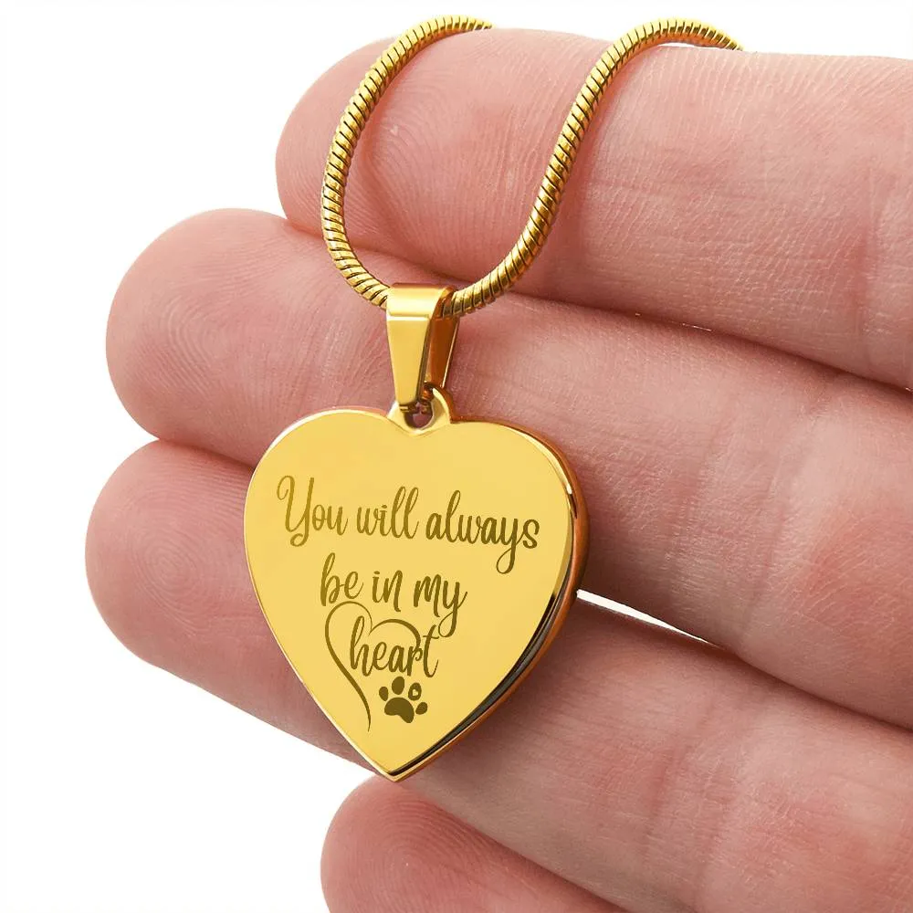 Always in My Heart Engraved Necklace