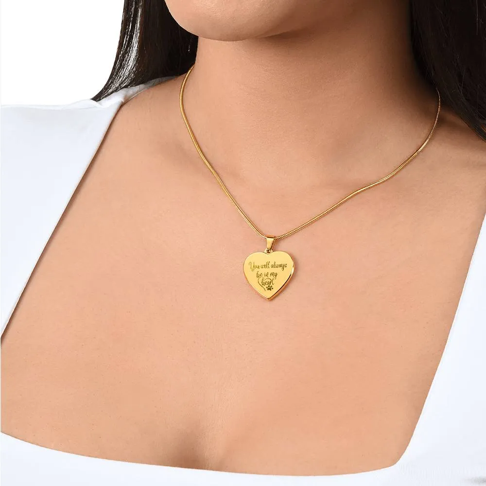 Always in My Heart Engraved Necklace