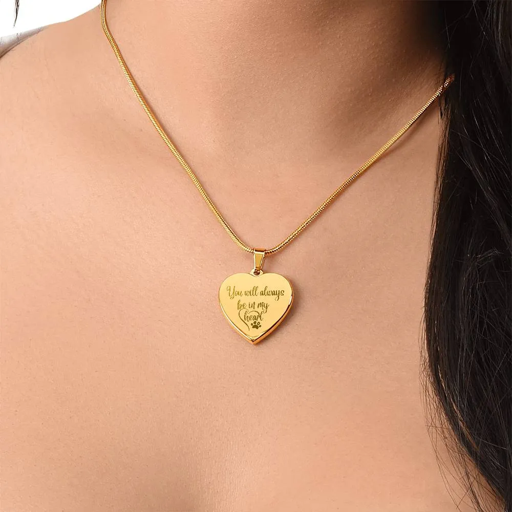 Always in My Heart Engraved Necklace