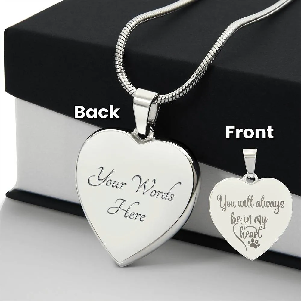 Always in My Heart Engraved Necklace