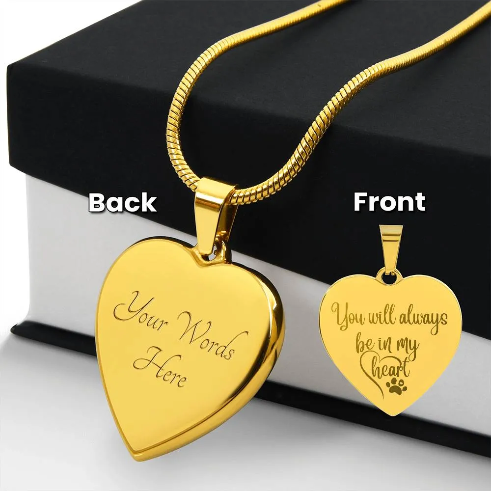 Always in My Heart Engraved Necklace