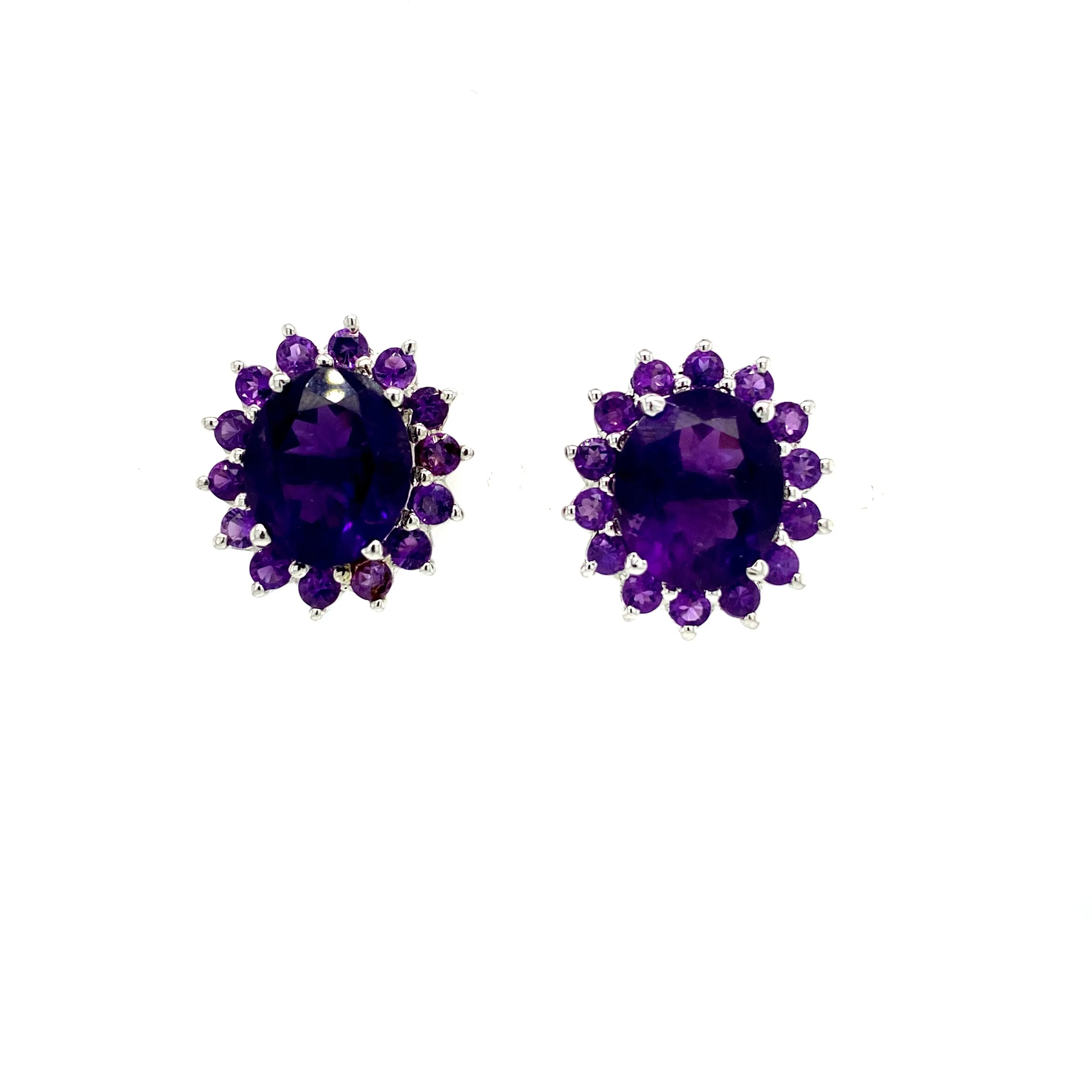 Amethyst Earring in .925 Sterling Silver - KST 5091