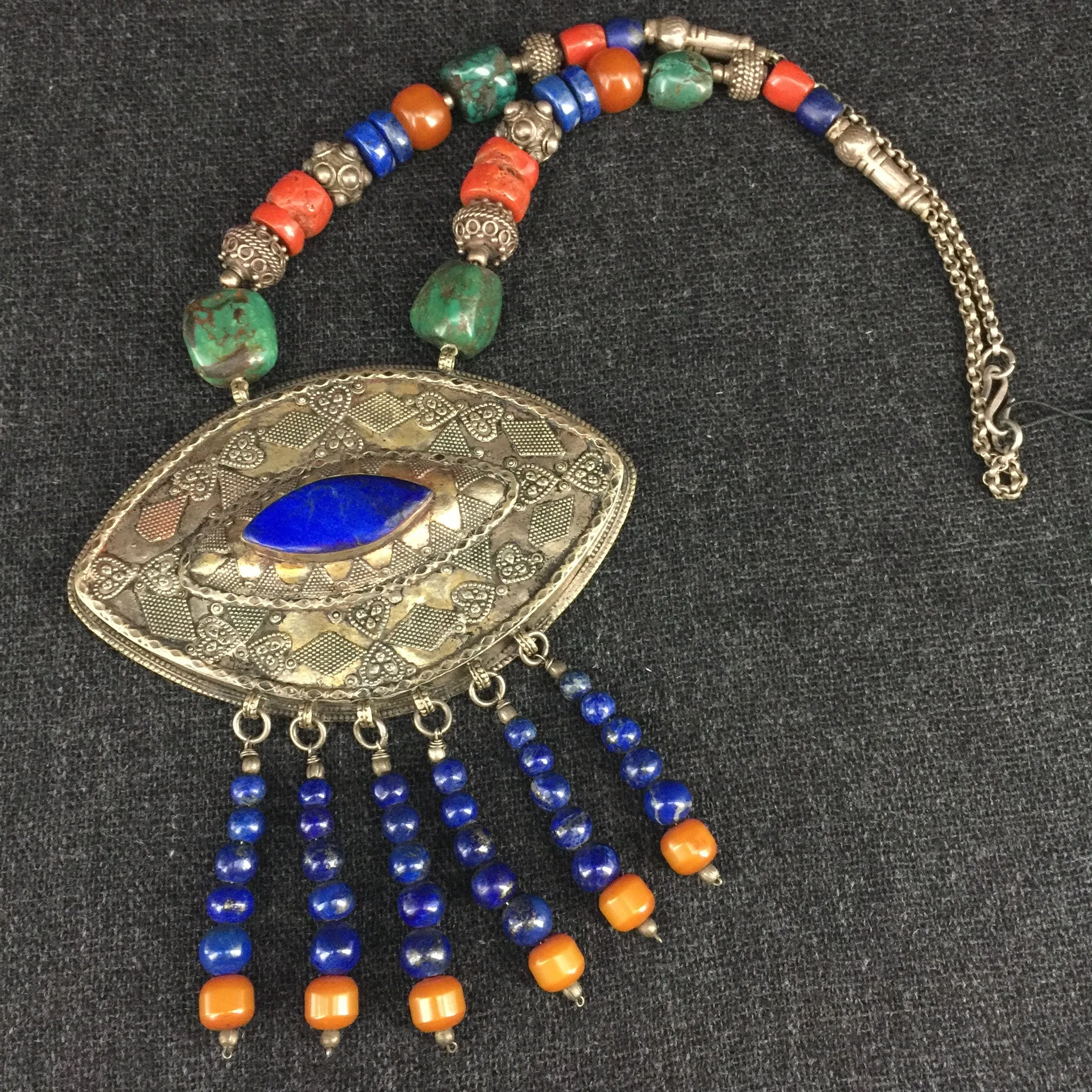 Antique Gold-Plated Turkoman Necklace
