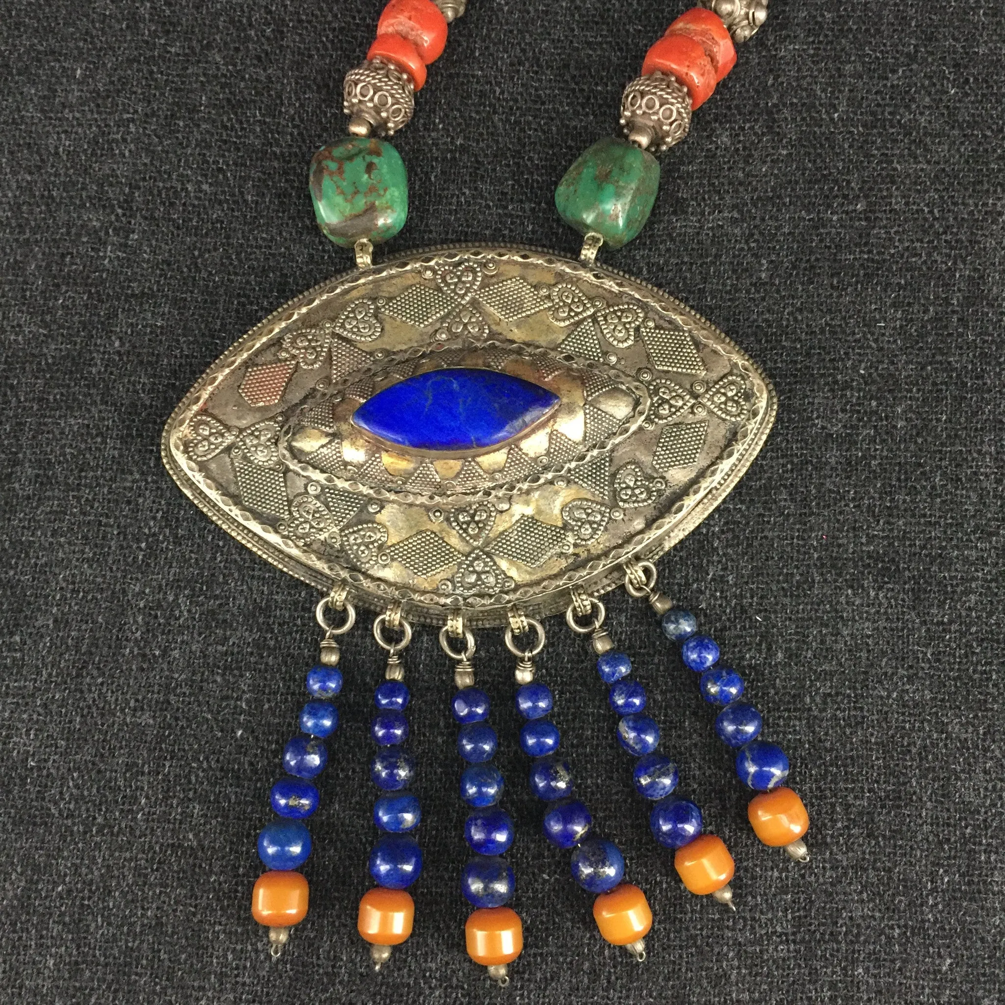 Antique Gold-Plated Turkoman Necklace