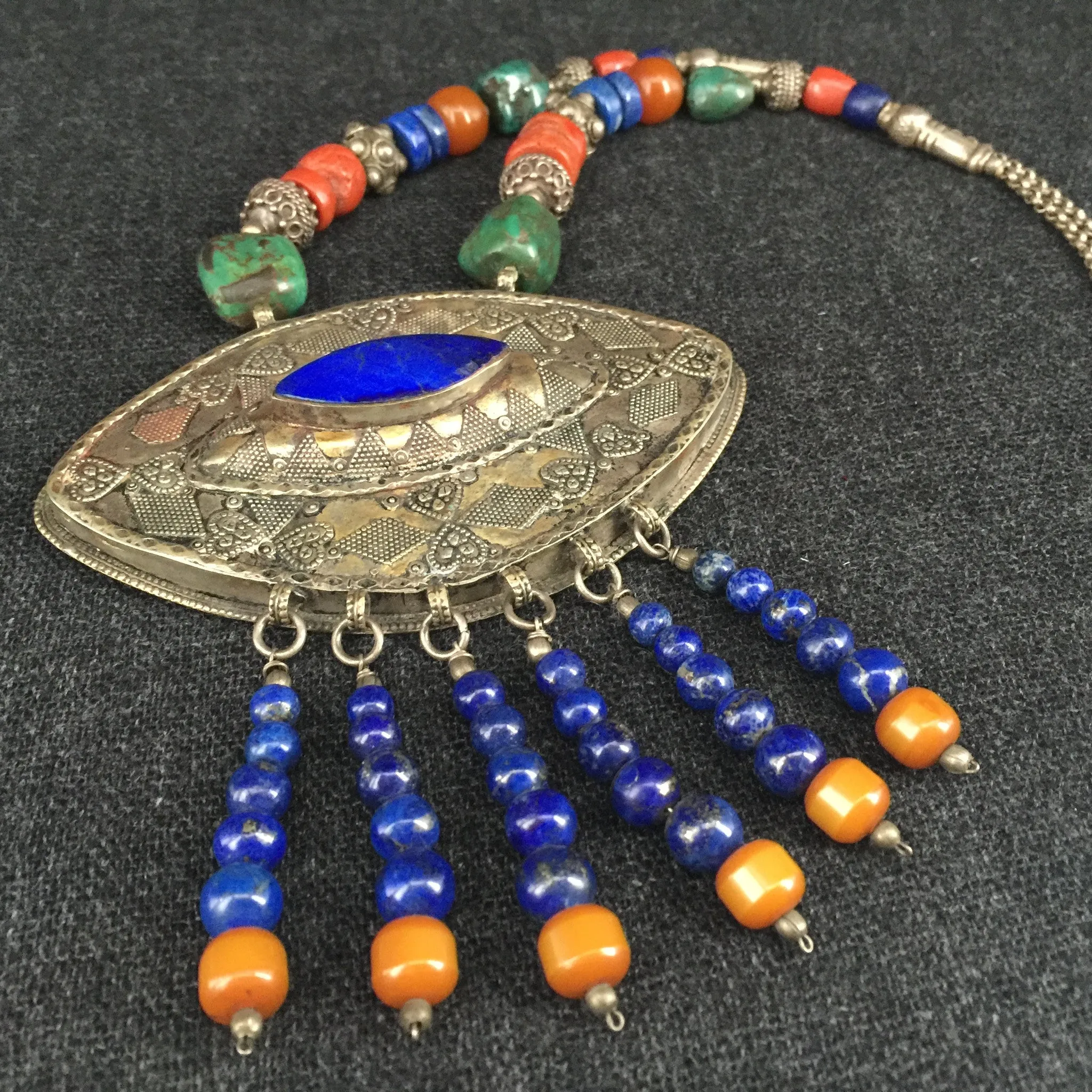 Antique Gold-Plated Turkoman Necklace