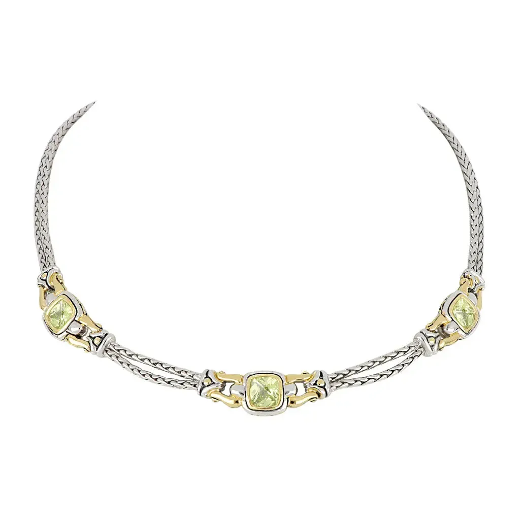 Anvil Collection - Square Three-Station Necklace