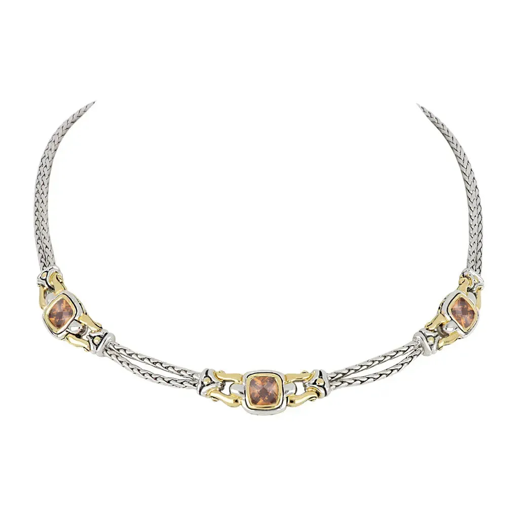 Anvil Collection - Square Three-Station Necklace