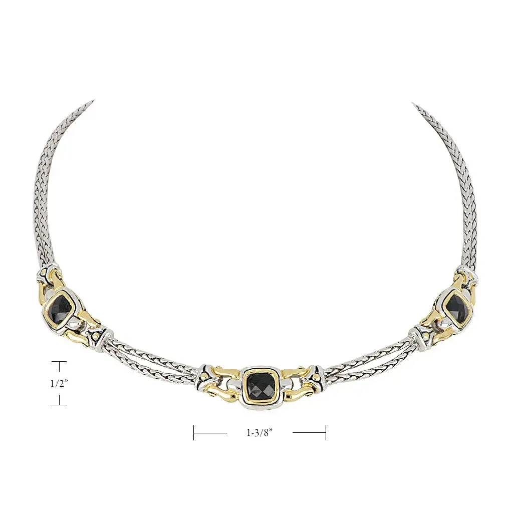 Anvil Collection - Square Three-Station Necklace