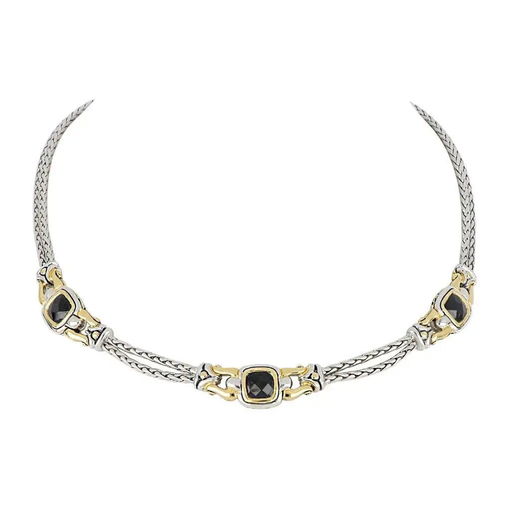 Anvil Collection - Square Three-Station Necklace