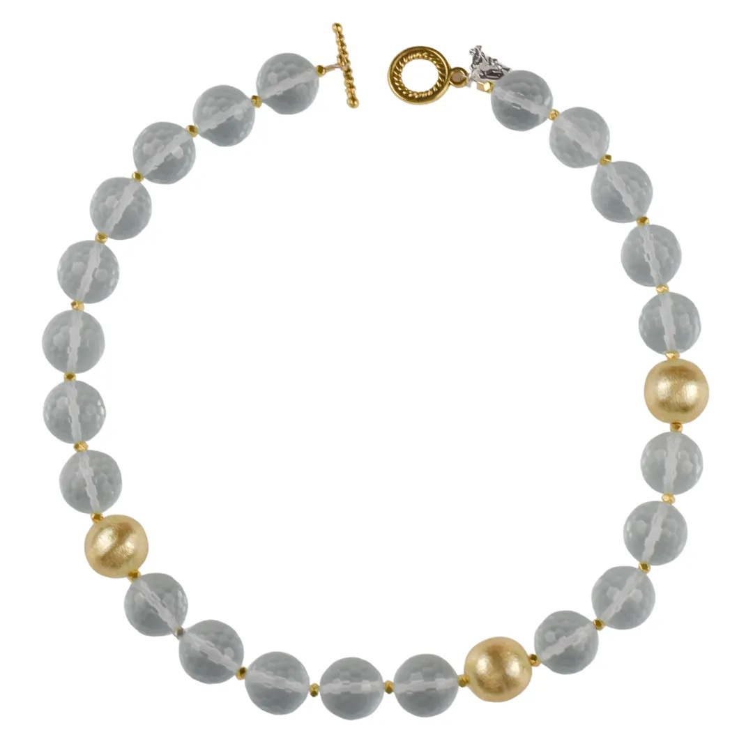 Aqua and Gold Necklace