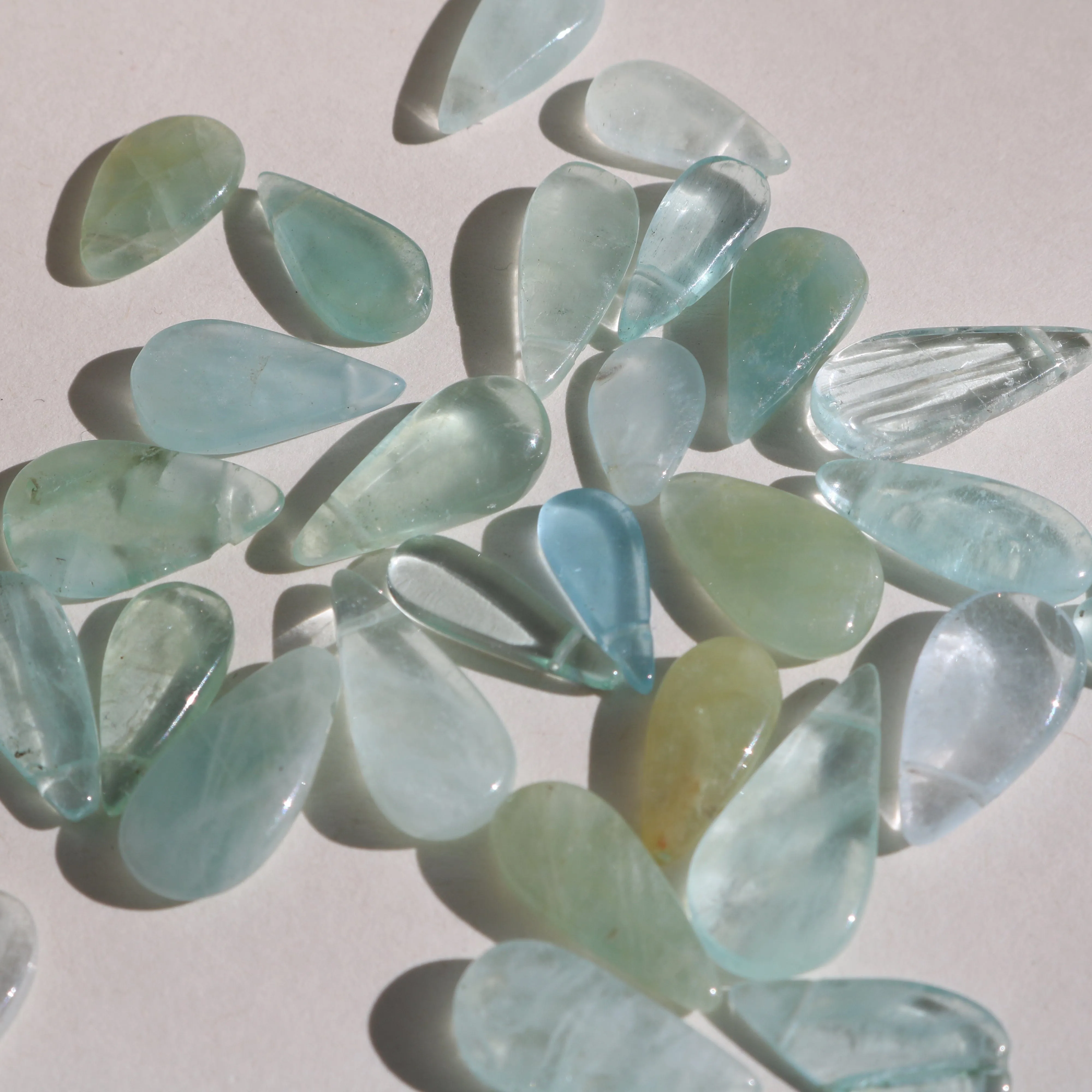AQUAMARINE 3 STONE NECKLACE
