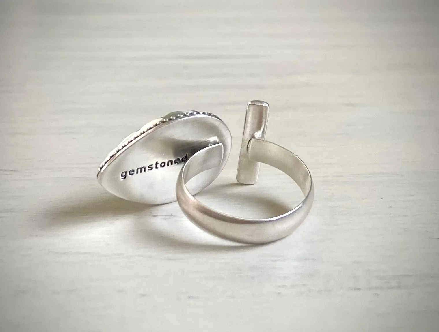 Aquamarine Open Bar Ring