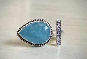 Aquamarine Open Bar Ring