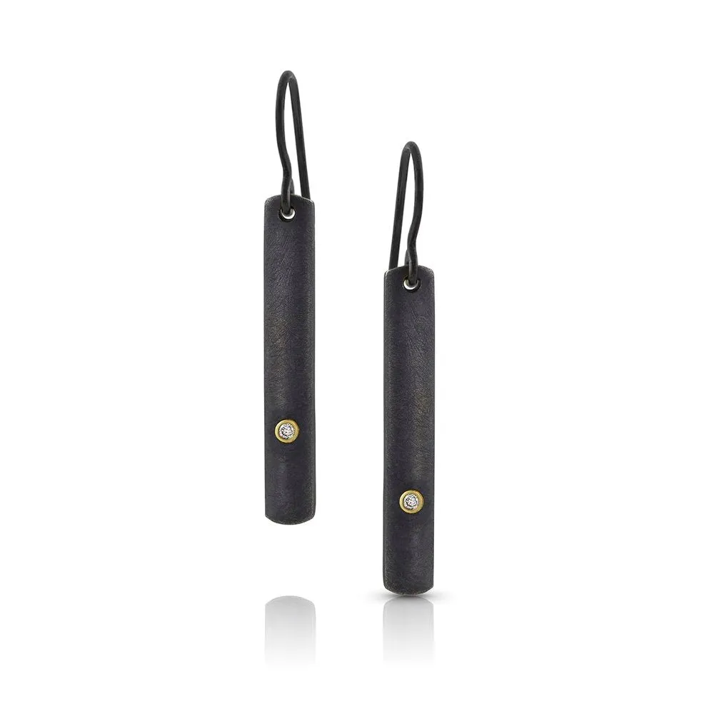 Ara Oxidized Sterling Silver Bar Earrings