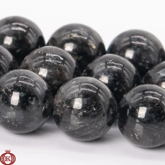 Arfvedsonite Beads Smooth Round