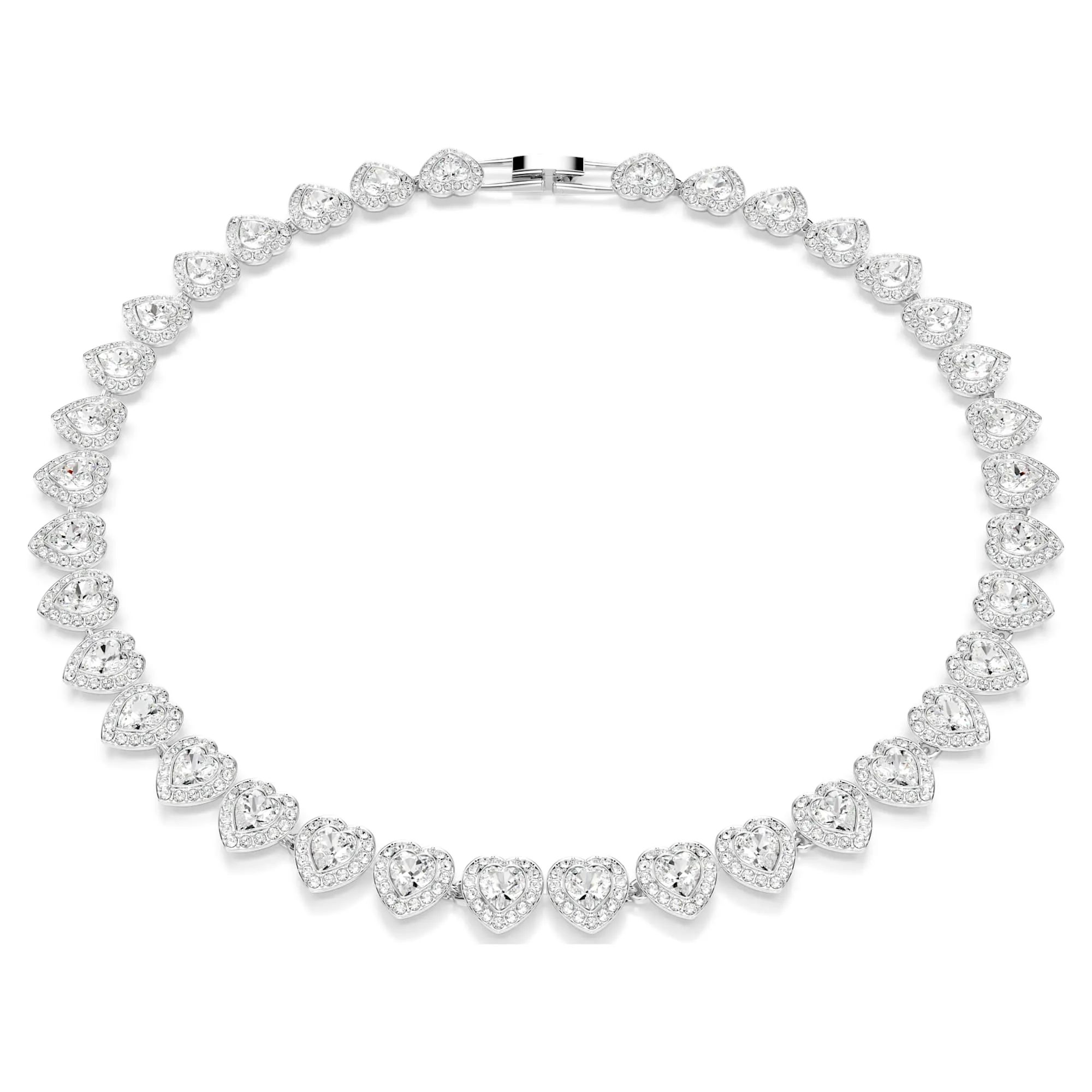 Ariana Grande x Swarovski Tennis necklace Mixed cuts, Heart, White, Rhodium plated 5720857