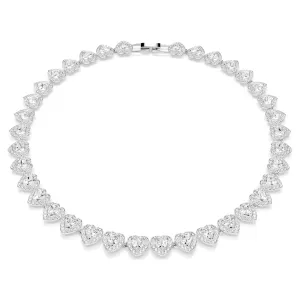Ariana Grande x Swarovski Tennis necklace Mixed cuts, Heart, White, Rhodium plated 5720857