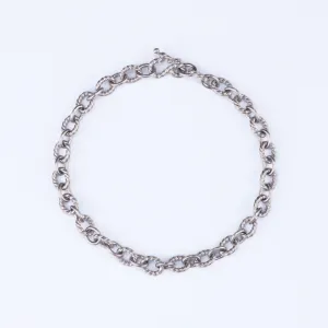 Ashley Alternating Twist Chain Bracelet in 18K Alpine Gold