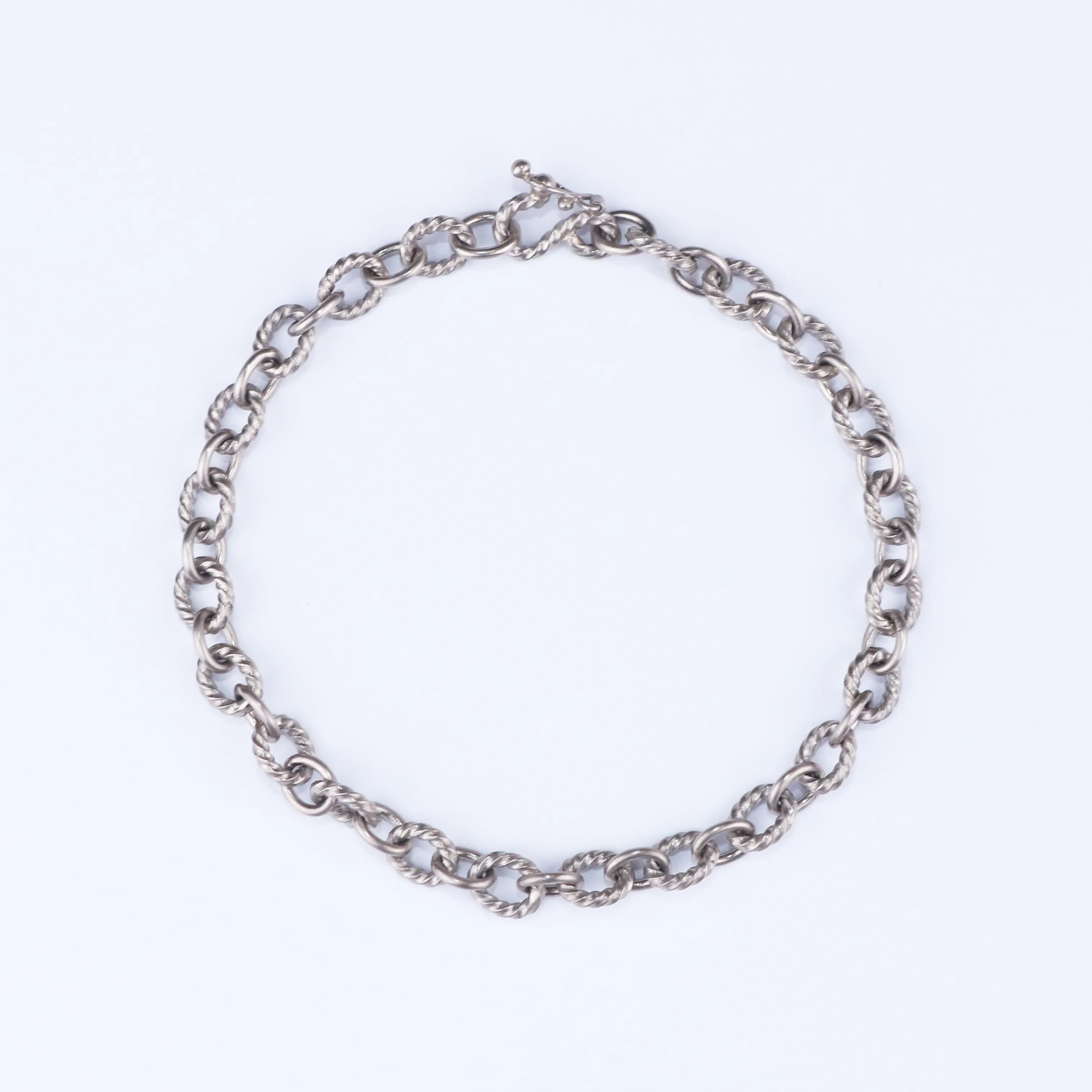 Ashley Alternating Twist Chain Bracelet in 18K Alpine Gold