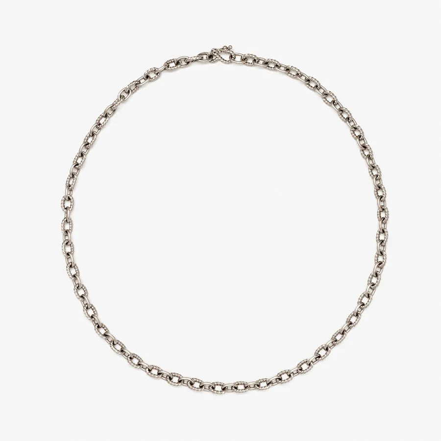 Ashley Alternating Twist Chain Necklace in 18K Alpine Gold