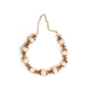 Assal Bone and Wood Bead Necklace