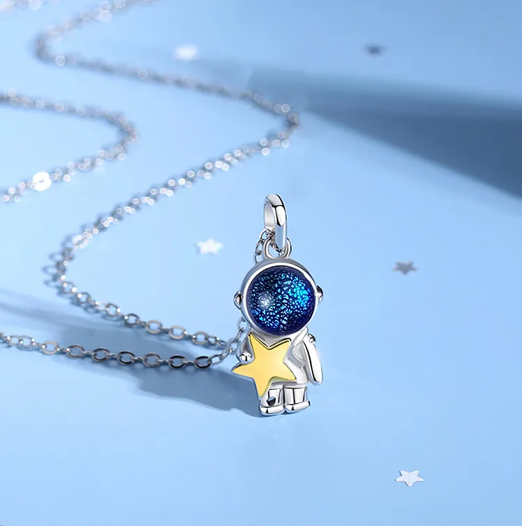 Astronaut Guardian Couple Necklace