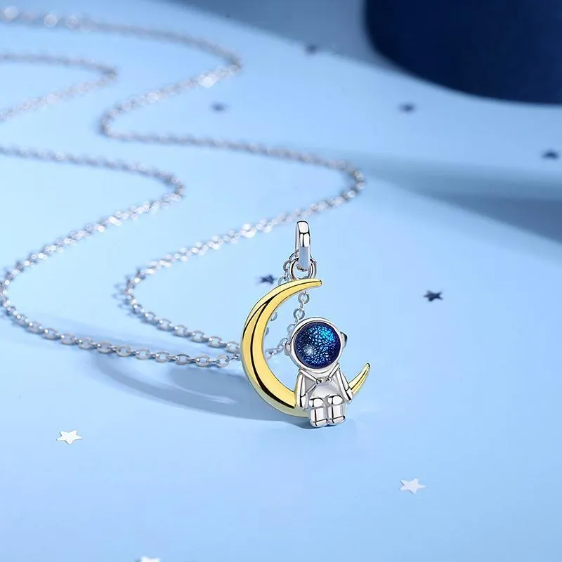 Astronaut Guardian Couple Necklace