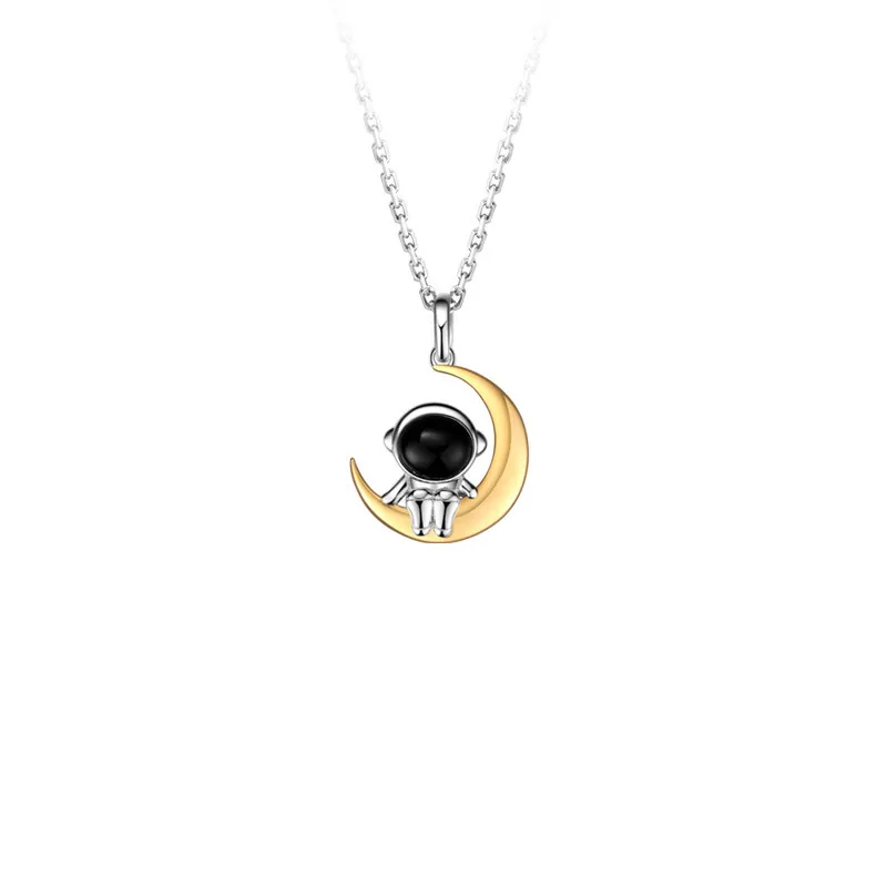 Astronaut Guardian Couple Necklace