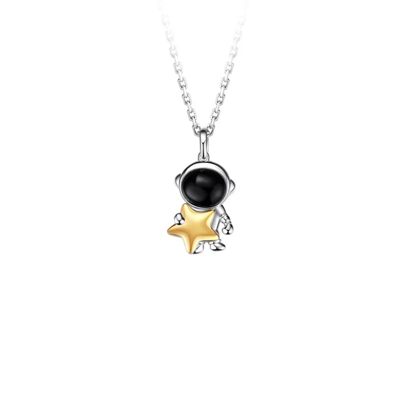 Astronaut Guardian Couple Necklace