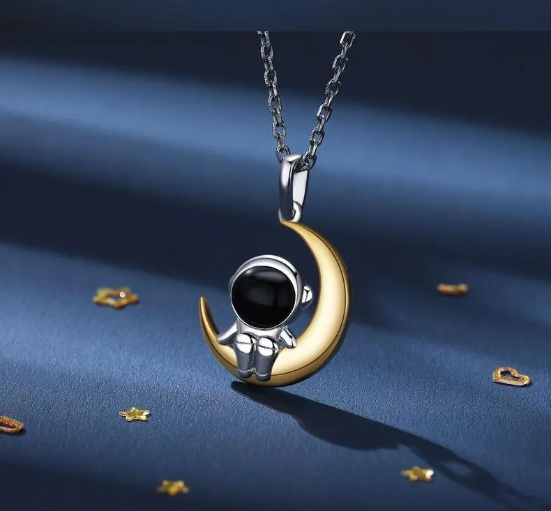 Astronaut Guardian Couple Necklace
