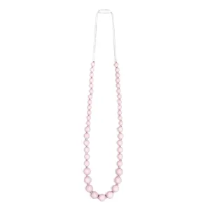 Audrey Teething Necklace - Pink Quartz