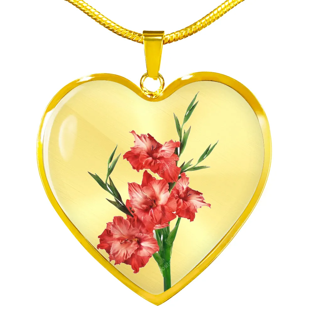 August Birth Flower, Gladiolus Necklace (DO NOT USE)