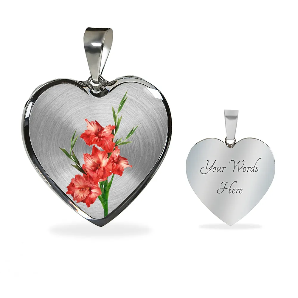 August Birth Flower, Gladiolus Necklace (DO NOT USE)