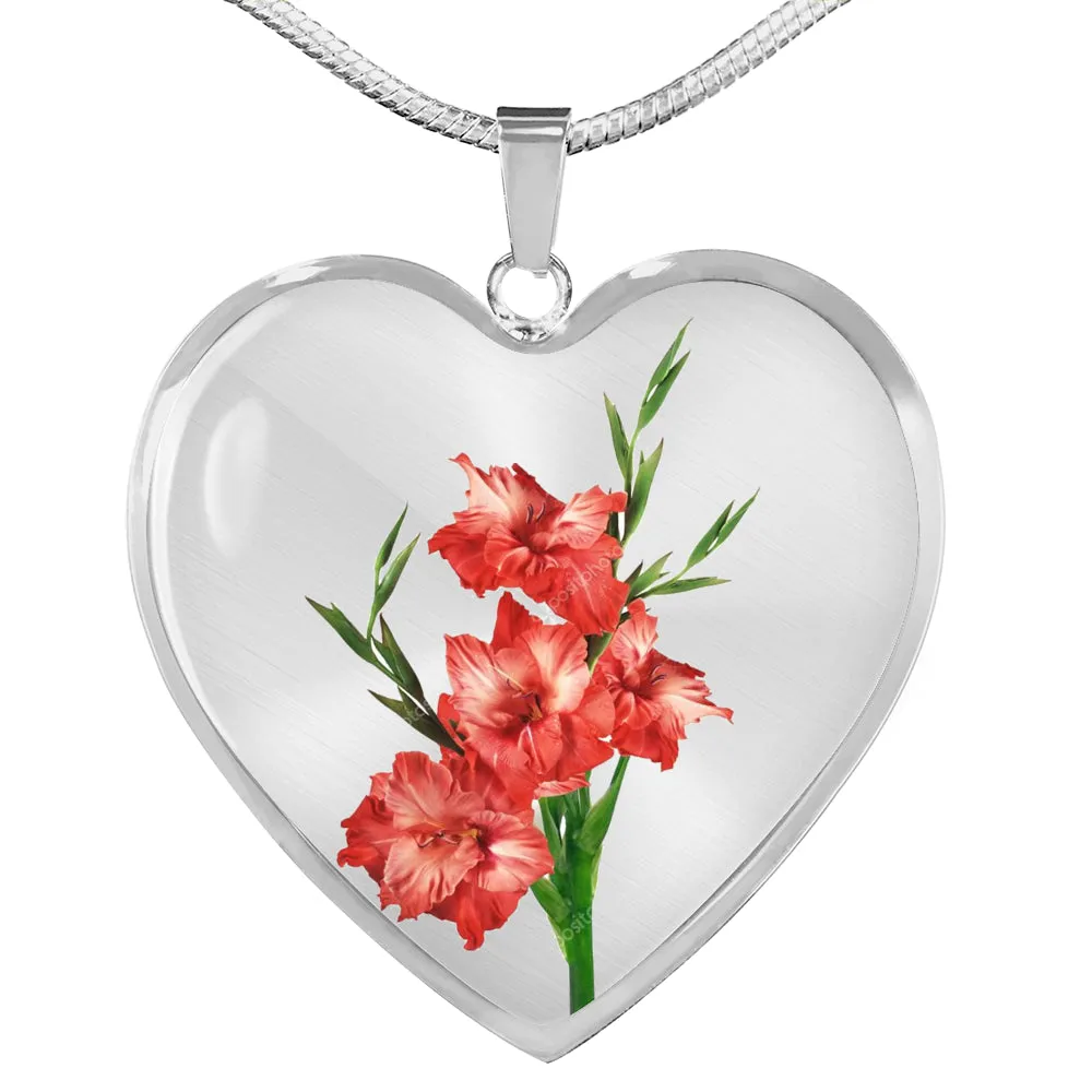 August Birth Flower, Gladiolus Necklace (DO NOT USE)