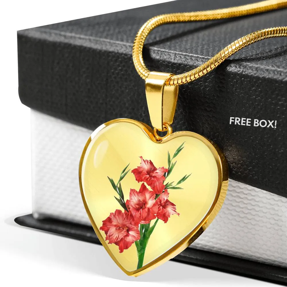 August Birth Flower, Gladiolus Necklace (DO NOT USE)