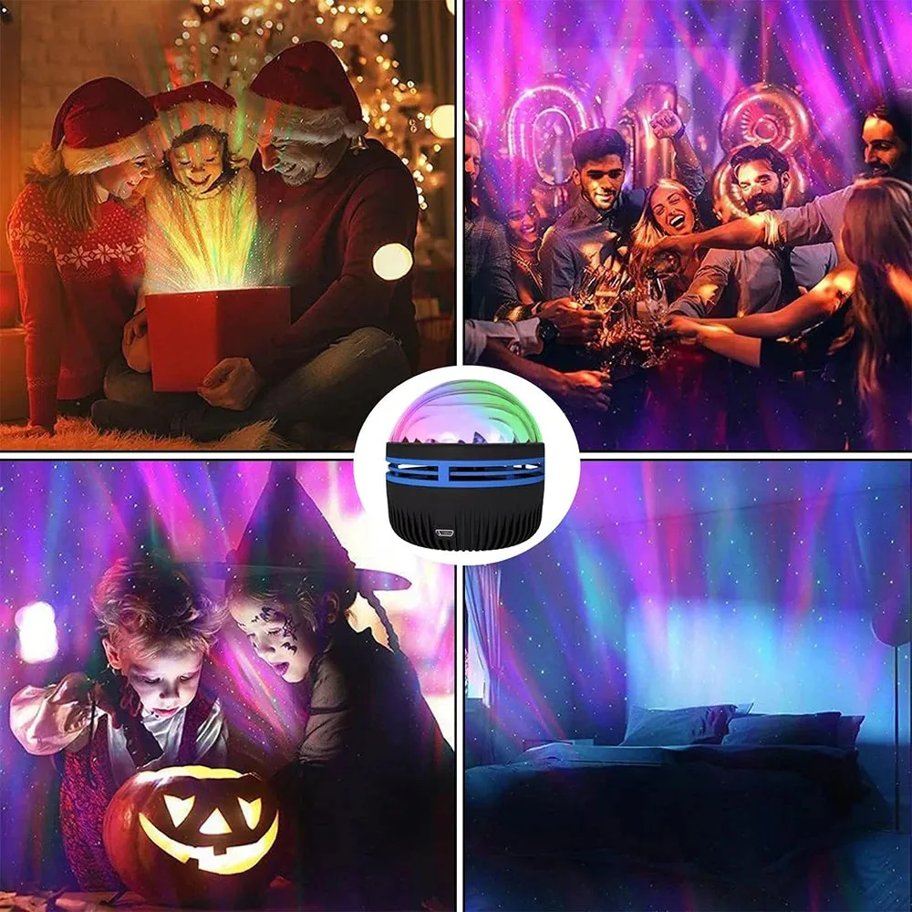 Aurora Starry Galaxy Dreams Northern Glow Night Light Projector LED Starry Sky Atmosphere Lighting Gift Bedside Nightlight Lamp