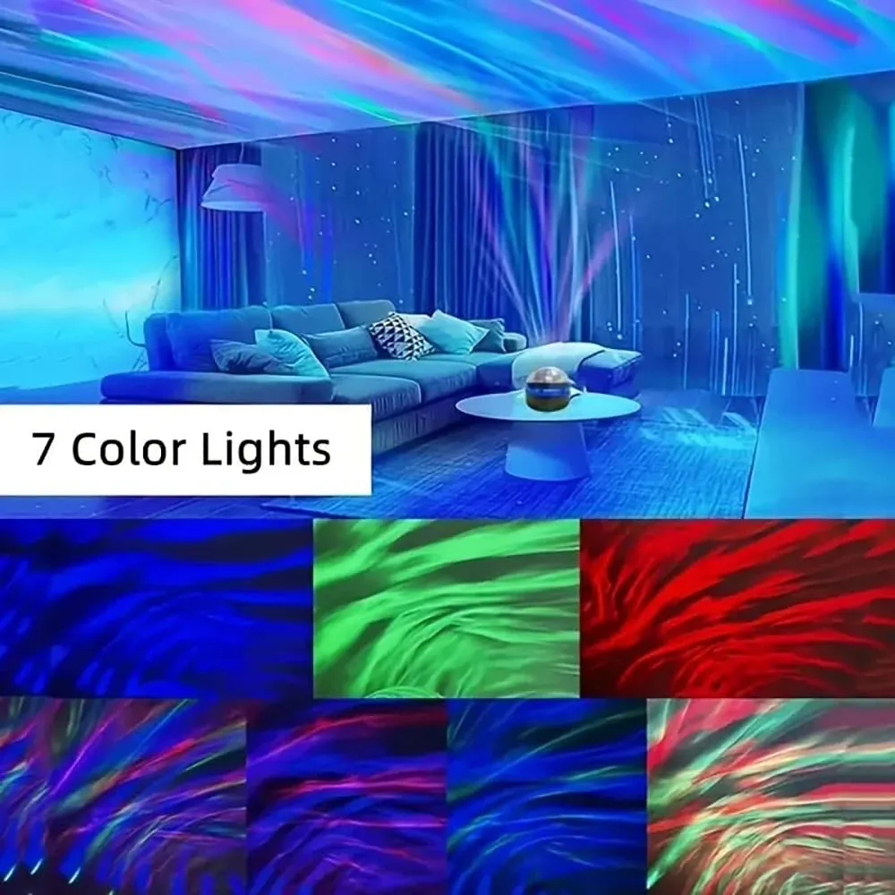 Aurora Starry Galaxy Dreams Northern Glow Night Light Projector LED Starry Sky Atmosphere Lighting Gift Bedside Nightlight Lamp